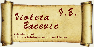Violeta Bačević vizit kartica